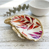 Autumn Leaves Oyster Shell Jewelry Dish