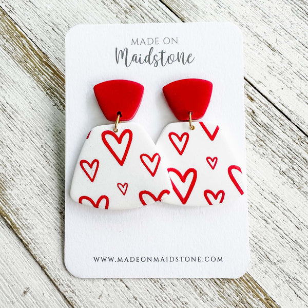 Heart Print Earrings image 0
