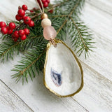 Gilded Oyster Shell Ornament - Coastal Collection