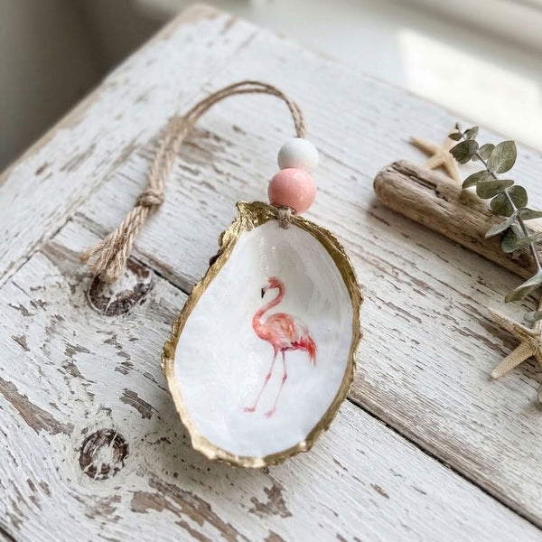 Flamingo Oyster Ornament