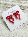Red Bow Studs image 1