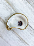 Gilded Oyster Shell Ring Dish image 0