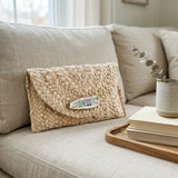 Rainbow Row Oyster Shell Clutch