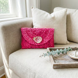 Floral Oyster Shell Clutch