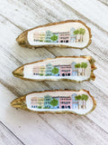 Rainbow Row Decoupaged Oyster Shell image 5