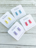 Marshmallow Bunny Studs image 1