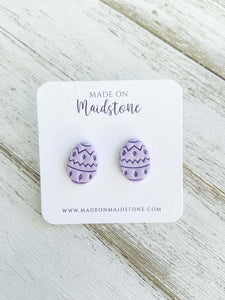 Easter Egg Studs - Purple image