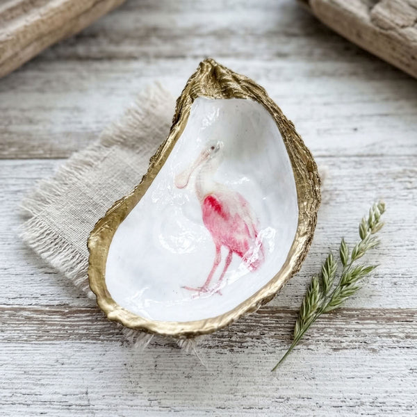 Spoonbill Oyster Shell Jewelry Dish