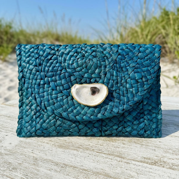Blue Oyster Shell Clutch