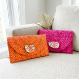Tiger Oyster Shell Clutch
