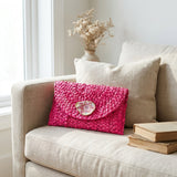 Floral Oyster Shell Clutch