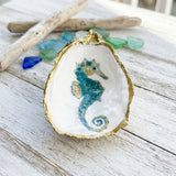 Seahorse Oyster Shell Ring Dish