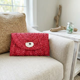 Red Oyster Shell Clutch