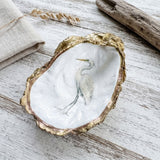 Egret Oyster Shell Jewelry Dish