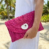 Pink Oyster Shell Clutch