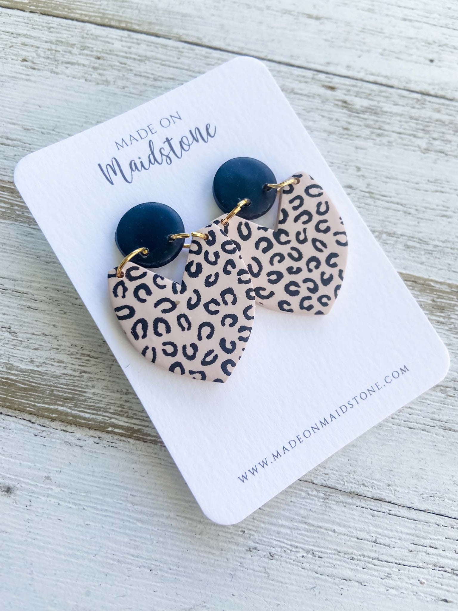 Leopard Pendant Earrings image 1
