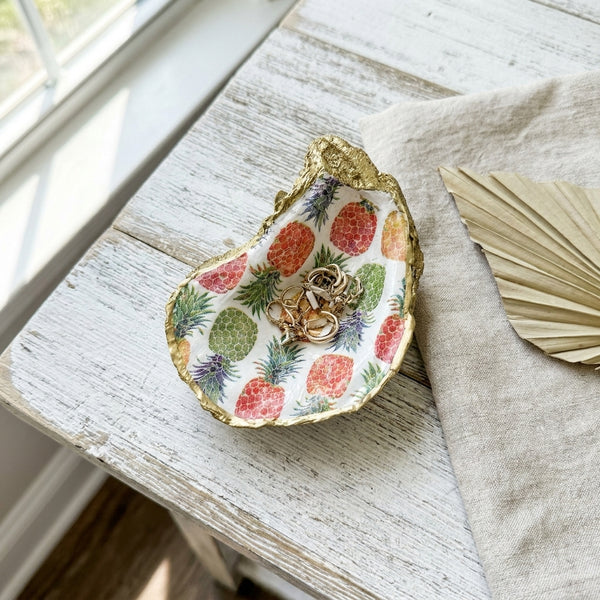 Pineapple Oyster Shell Jewelry Dish