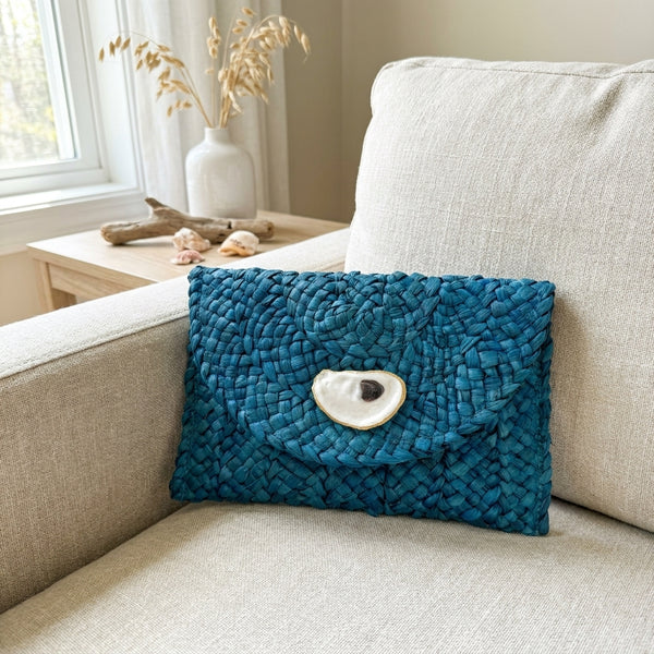 Blue Oyster Shell Clutch
