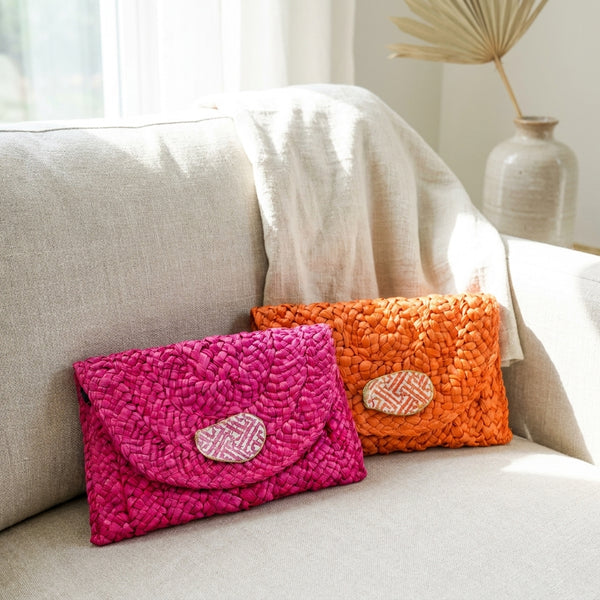 Fretwork Oyster Shell Clutch
