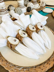 Hyacinth Shell Napkin Rings image 0