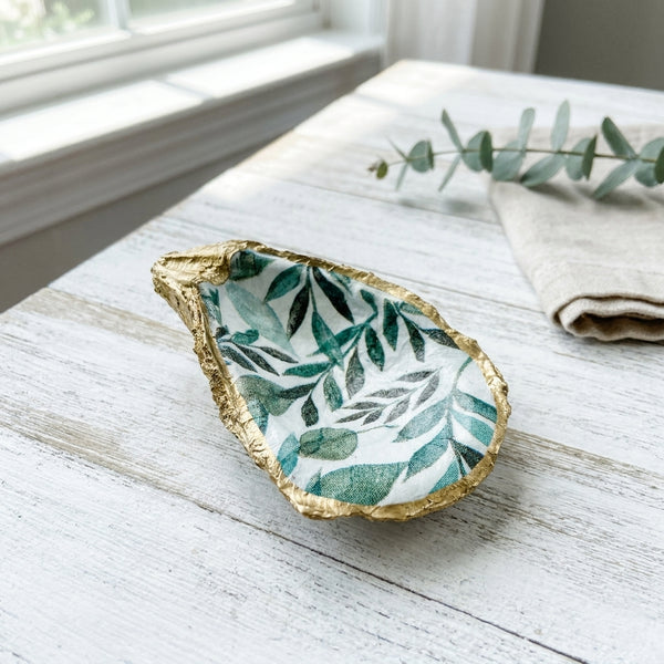 Botanical Oyster Shell Jewelry Dish