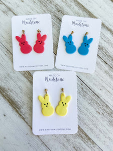 Marshmallow Bunny Earrings image 0