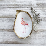 Flamingo Oyster Shell Jewelry Dish