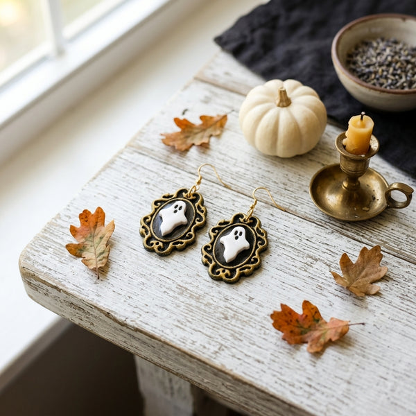 Gothic Ghost Frame Earrings