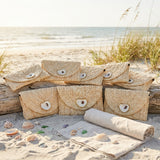 Beige Oyster Shell Clutch