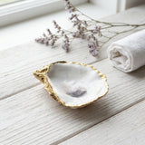 Gilded Oyster Shell Jewelry Dish