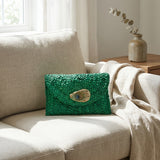 Peacock Feather Oyster Shell Clutch