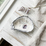 Personalized Wedding Oyster Shell Jewelry Dish