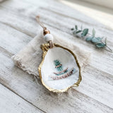 Pineapple Fountain Oyster Ornament