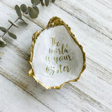 The World is Your Oyster Ring Dish