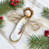 Oyster Shell Angel Ornament