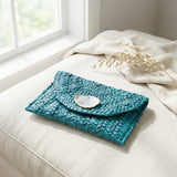 Coral Oyster Shell Clutch