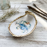 Blue Crab Oyster Shell Jewelry Dish