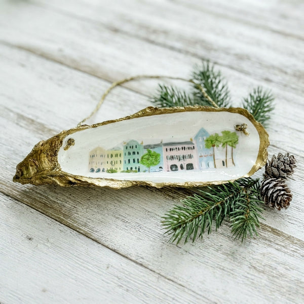 Rainbow Row Ornament