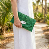 Green Oyster Shell Clutch