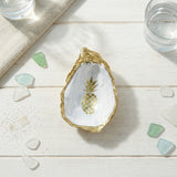 Golden Pineapple Oyster Shell Jewelry Dish