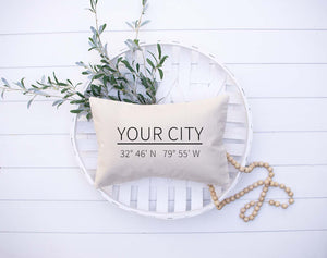 Custom GPS Coordinates Pillow Cover image 0