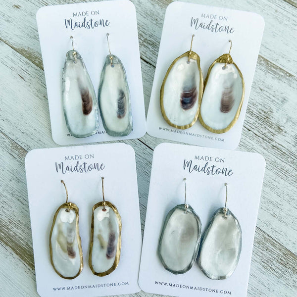 Oyster Shell Earrings image 2