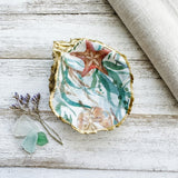 Watercolor Coast Oyster Shell Jewelry Dish