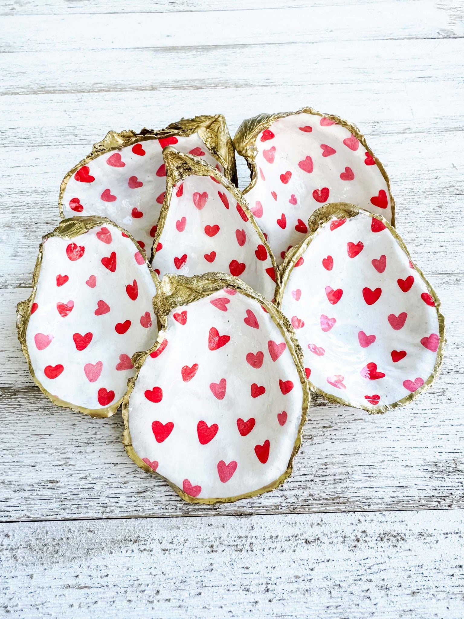 Tiny Hearts Oyster Shell Ring Dish image 5