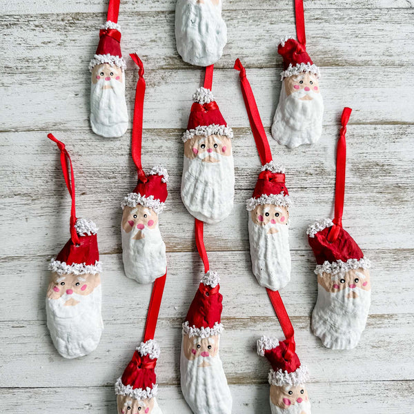 Oyster Shell Santa Ornament image 0