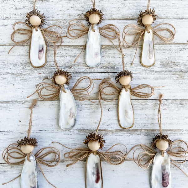 Oyster Shell Angel Ornament image 0