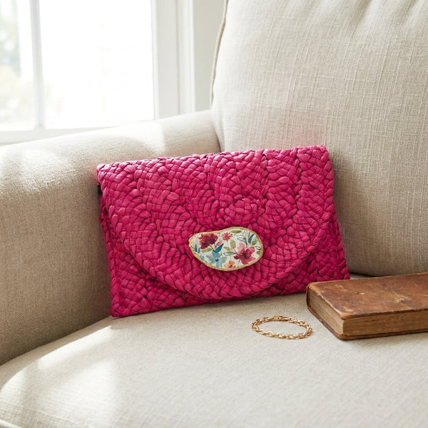Wildflower Oyster Shell Clutch