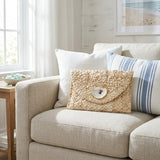 Beige Oyster Shell Clutch
