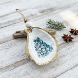 Christmas Tree Oyster Shell Ornament