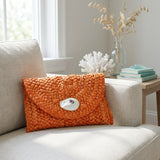 Orange Oyster Shell Clutch